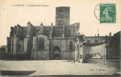 CPA FRANCE  34 "Lodève, cathédrale Saint Fuleran"