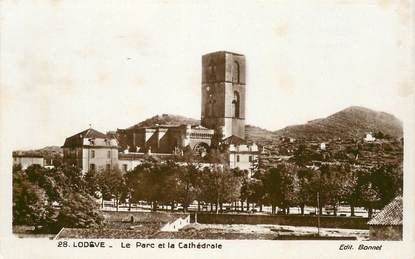 CPSM FRANCE  34 "Lodève, le Parc et la cathédrale"