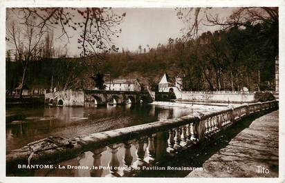 CPSM FRANCE 24 "Brantome, La Dronne, le pont Coudé et le pavillon Renaissance"