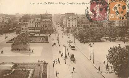 CPA FRANCE  76 "Le Havre, Place Gambetta"