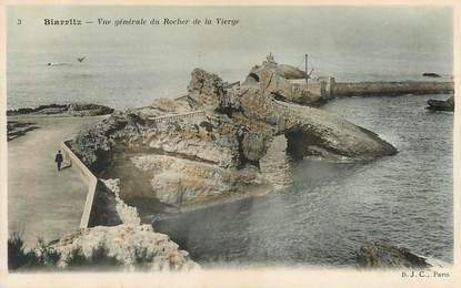 CPA FRANCE 64 "Biarritz, vue générale du Rocher de la Vierge"