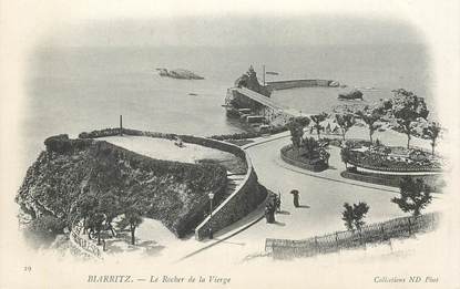 CPA FRANCE 64 "Biarritz,  vue générale du Rocher de la Vierge  "