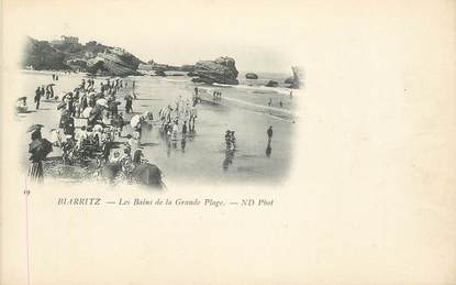 CPA FRANCE 64 "Biarritz, les bains de la grande plage"