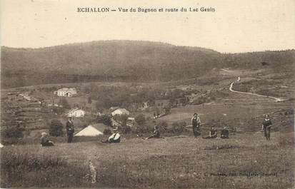 / CPA FRANCE 01 "Echallon, vue du Bugnon et route du Lac Genin"