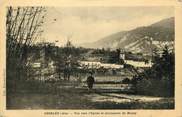 01 Ain / CPA FRANCE 01 "Groslée, vue vers l'église et montagnes du Bugey"