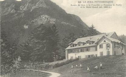 / CPA FRANCE 01 "Route de Gex à la Faucille, pension le Pailly et le Mont Rond"