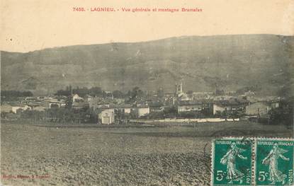 / CPA FRANCE 01 "Lagnieu, vue générale et montagne Bramafan"