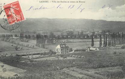 / CPA FRANCE 01 "Lagnieu, villa des roches et coteau de Biaune"