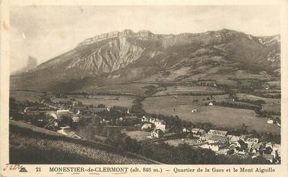 CPA FRANCE 38 "Monestier de Clermont, quartier de la gare"