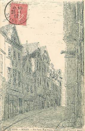 / CPA FRANCE 76 "Rouen, rue Saint Romain"