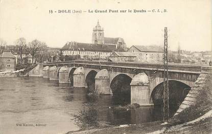 CPA FRANCE 39 "Dole, le grand pont sur le Doubs"