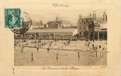 / CPA FRANCE 50 "Cherbourg, le casino et la plage"