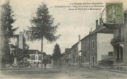 / CPA FRANCE 70 "Fougerolles, place de la gare et du monument"