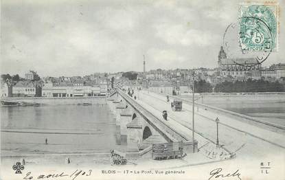 / CPA FRANCE 41 "Blois, le pont, vue générale"