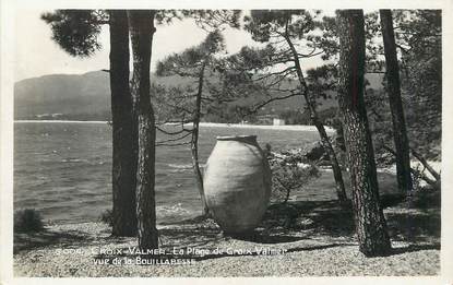 / CPSM FRANCE 83 "Croix Valmer, la plage de Croix Valmer vue de la Bouillabesse"