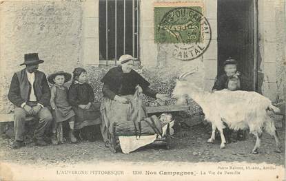 / CPA FRANCE 63 "L'auvergne pittoresque, nos campagnes, la vie de famille" / CHEVRE