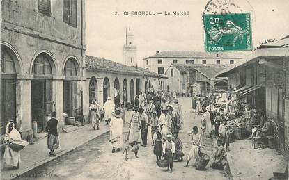 CPA ALGERIE "Cherchell, le marché"
