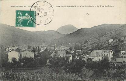 / CPA FRANCE 63 "Royat les Bains, vue générale et le puy de Dome"