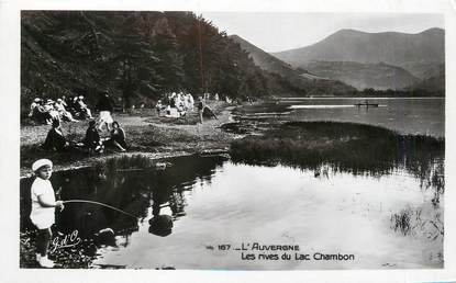 / CPSM FRANCE 63 "Les rives du Lac Chambon"