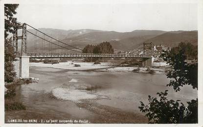 / CPSM FRANCE 34 "Lamalou les Bains, le pont suspendu du Poujol"