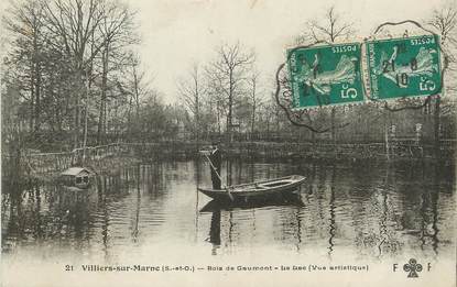 / CPA FRANCE 94 "Villiers sur Marne, bois de Gaumont, le lac"